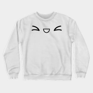 Kawaii Mouth, Smiley Face Crewneck Sweatshirt